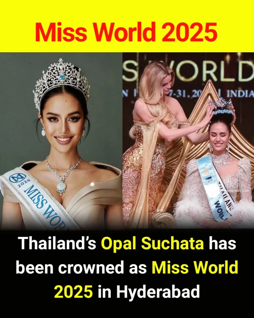Miss World 2025 का ताज थाईलैंड की Opal Suchata Chuangsri को मिला। जानें ग्रैंड फिनाले की झलकियाँ और भारत की ऐतिहासिक मेजबानी।